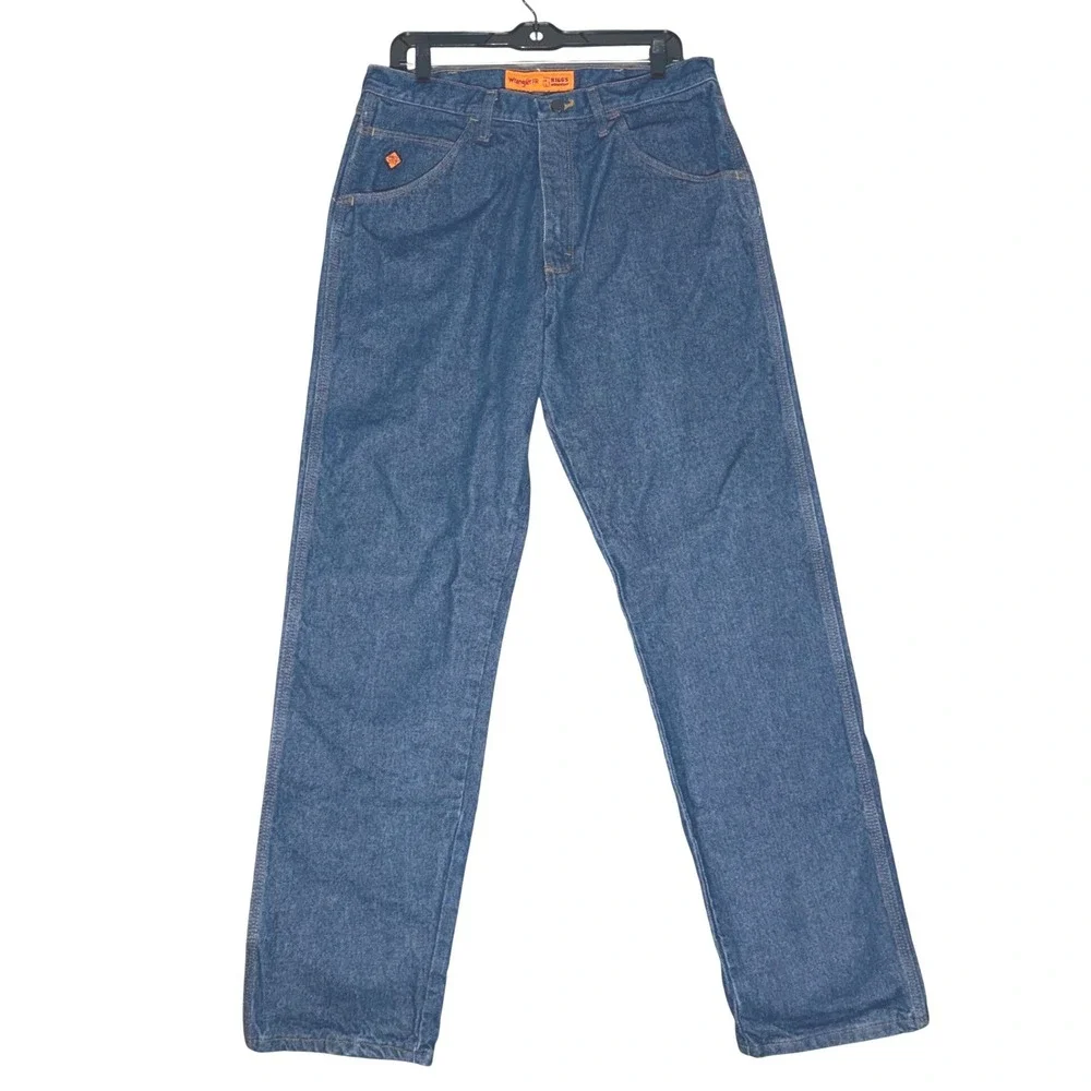 Wrangler Riggs Workwear FR Flame Resistant Jeans Blue Straight Leg 34x34 FR3W050
